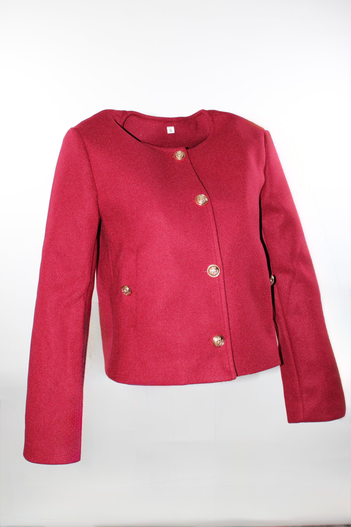 French Style Blazer Jacket For Women Front Long Sleeve