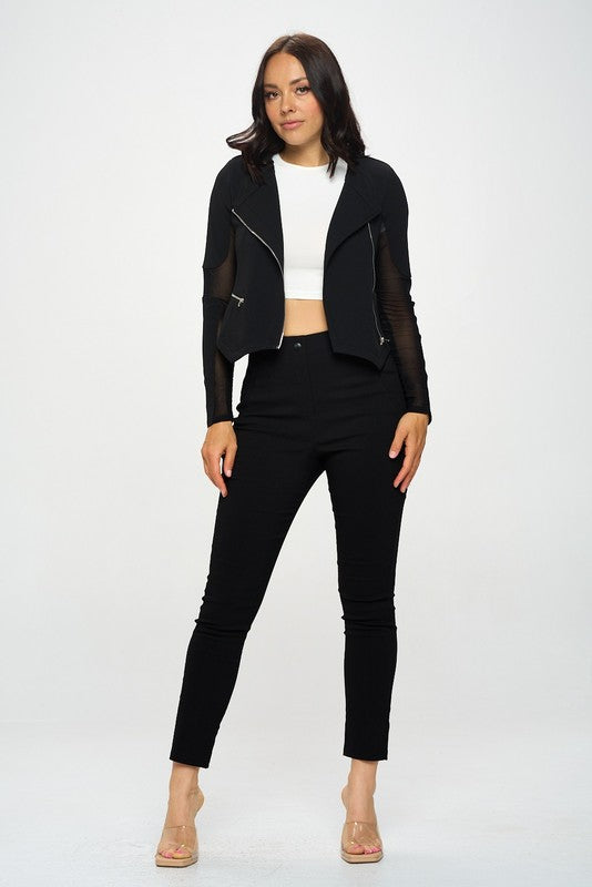 Blazer Jacket See-through Sleeves Fashion