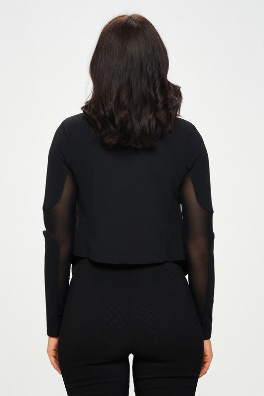Blazer Jacket See-through Sleeves Fashion