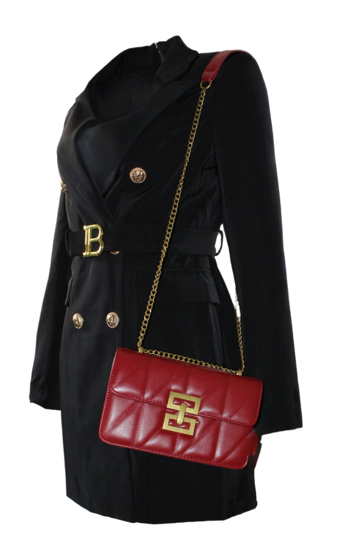 European Blazer Dress Black Women Long Sleeve