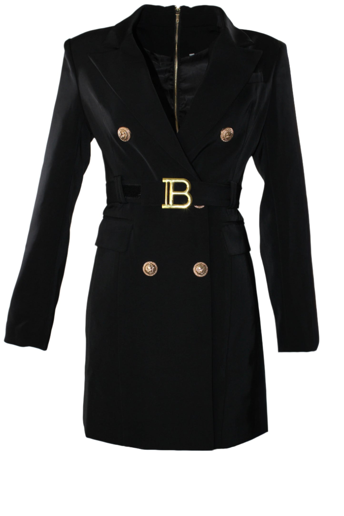 European Blazer Dress Black Women Long Sleeve