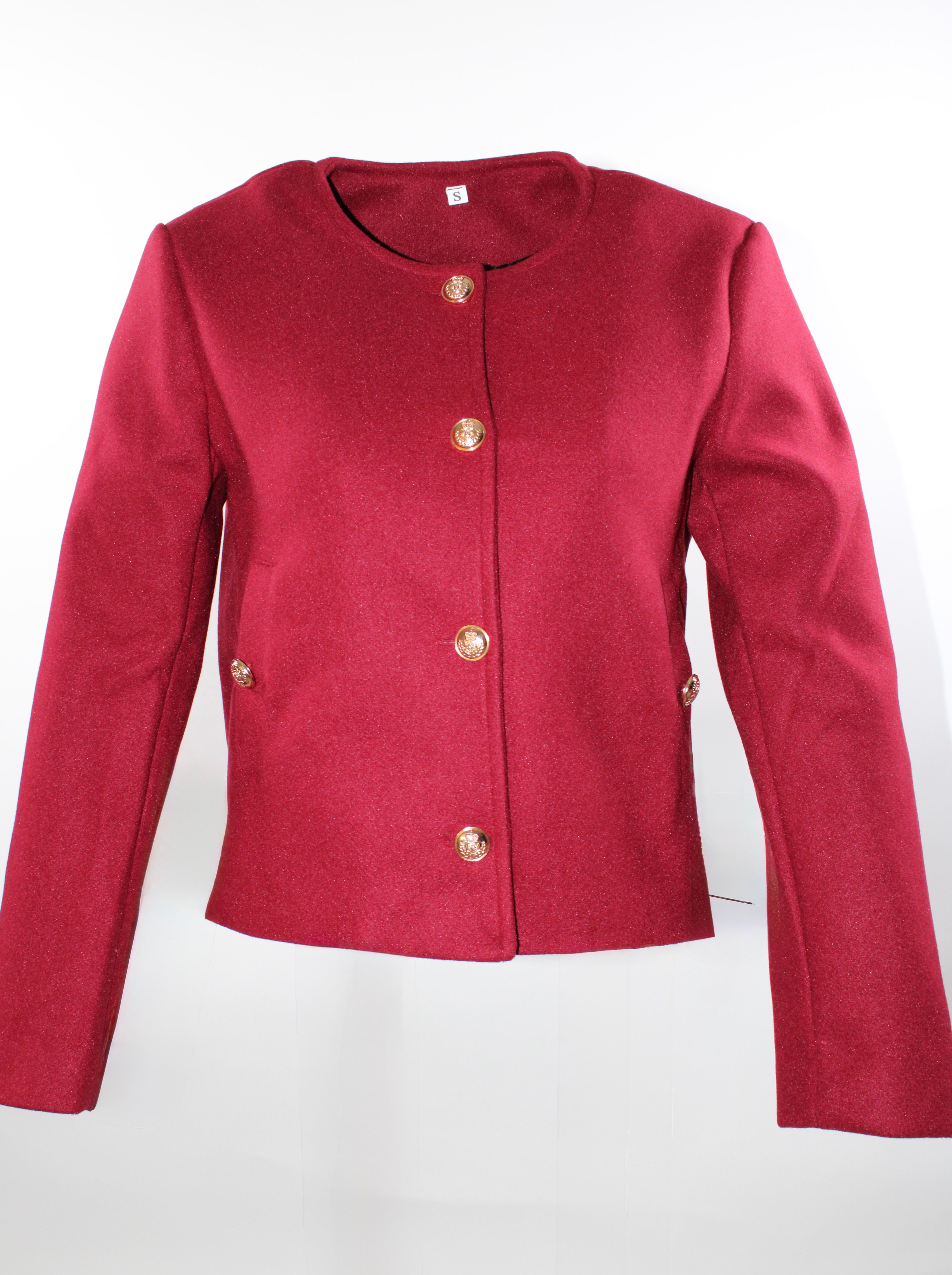 French Style Blazer Jacket For Women Front Long Sleeve