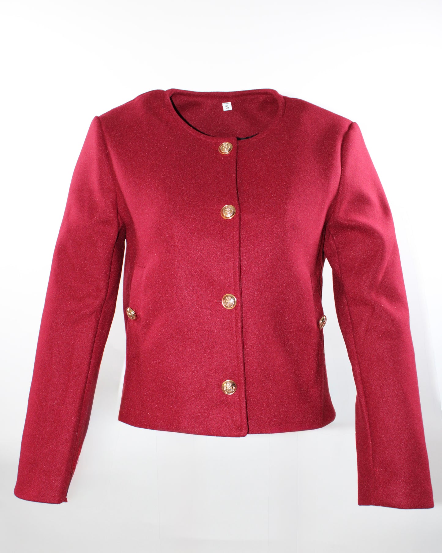 French Style Blazer Jacket For Women Front Long Sleeve