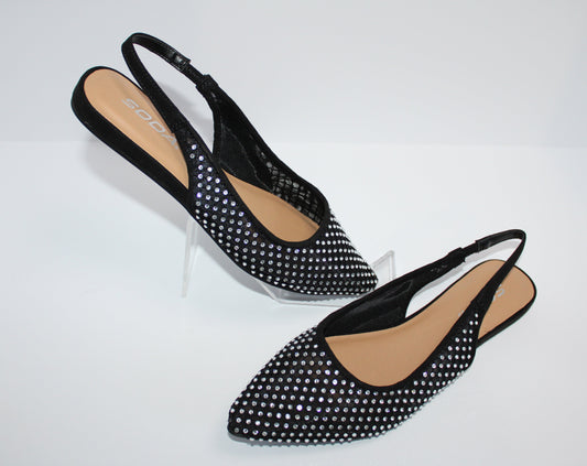 Humming Rhinstone Jewel Mesh Upper Falts