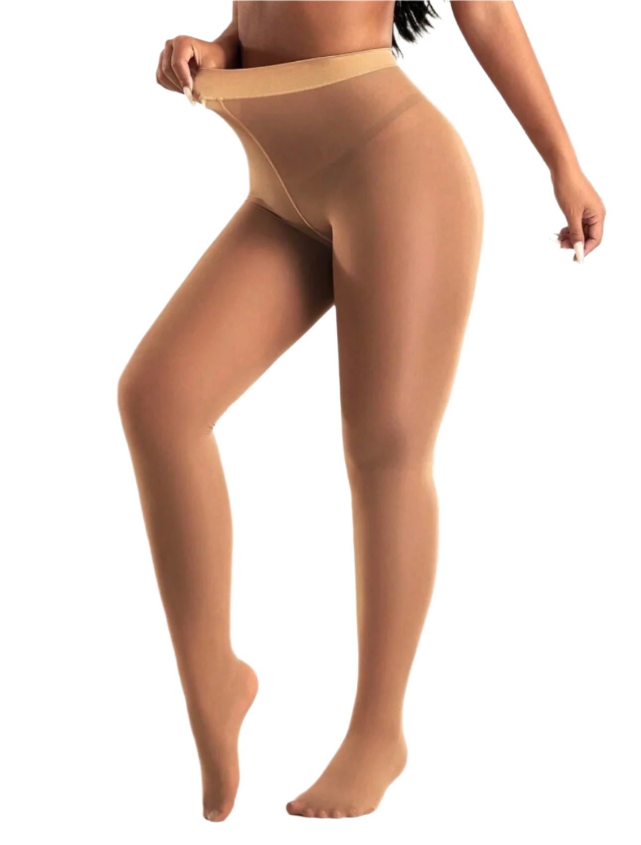 Pantyhose Thighs Women Coffee Brown
