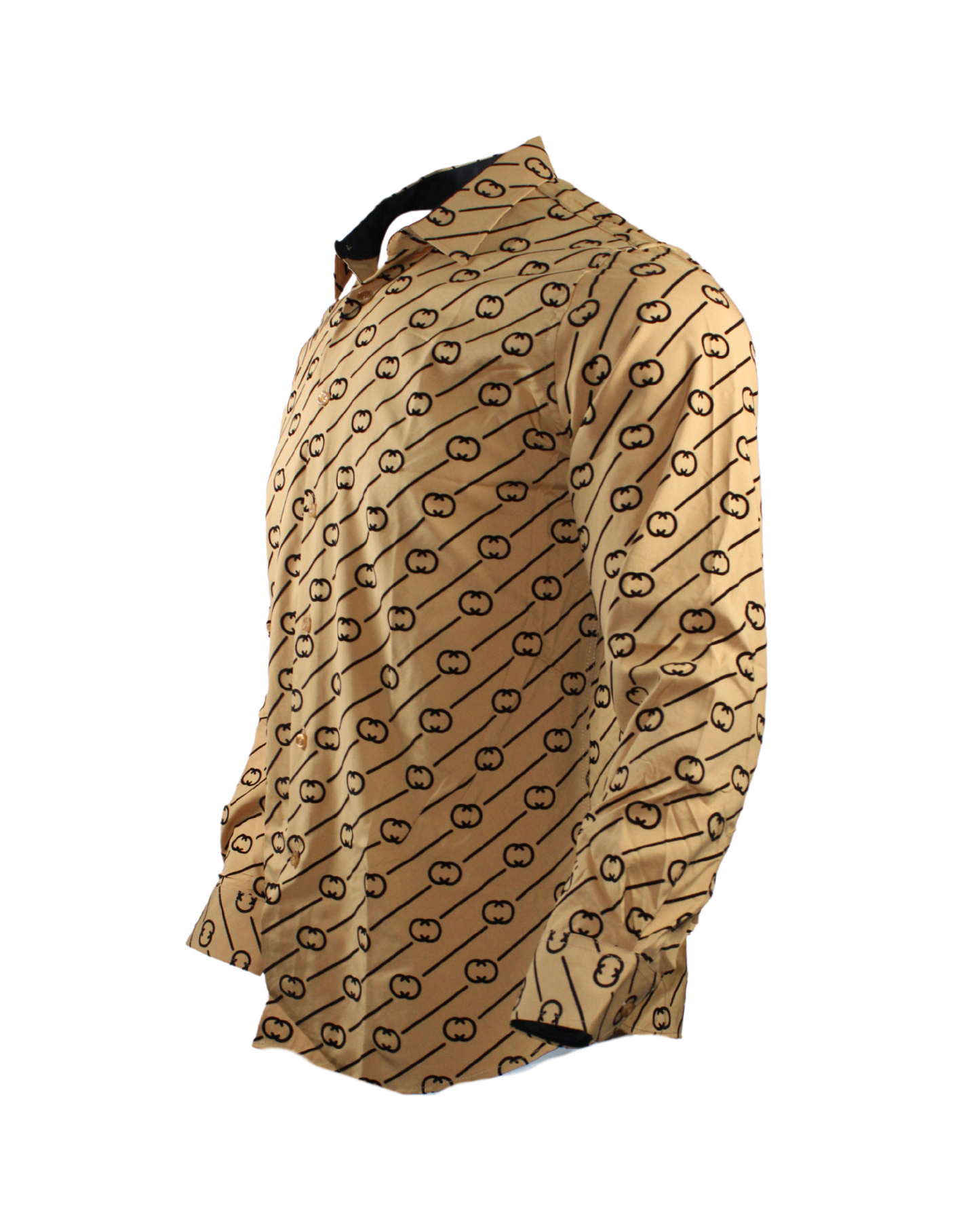 Men's Shirt Top Dress Shirt Long Sleeve Mustard Color