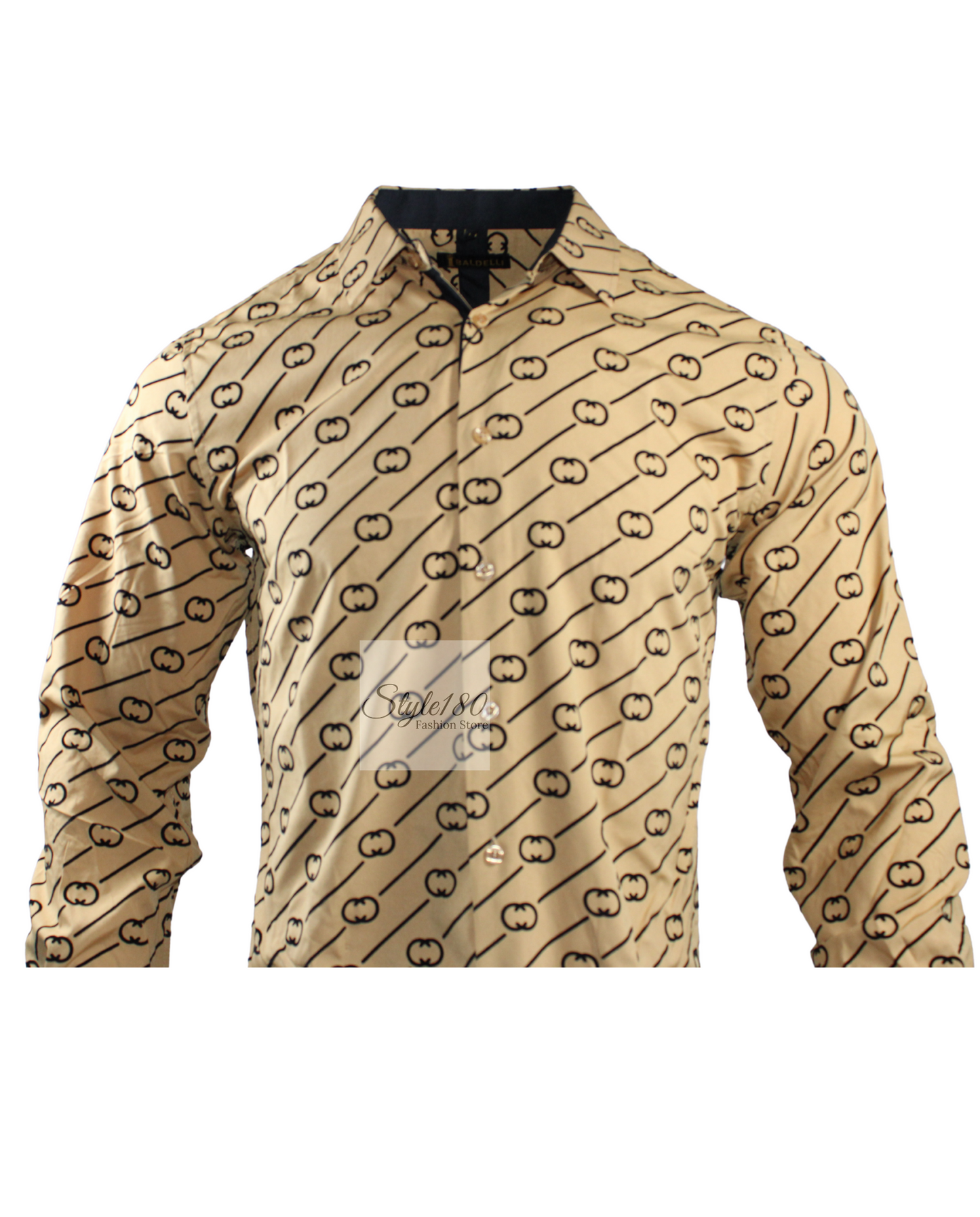Men's Shirt Top Dress Shirt Long Sleeve Mustard Color