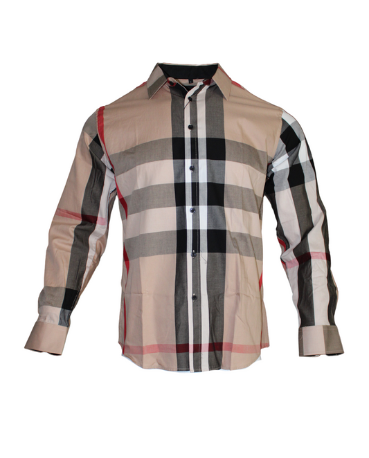 Men's Shirt Long Sleeve Dress Plaid Shirt For Men