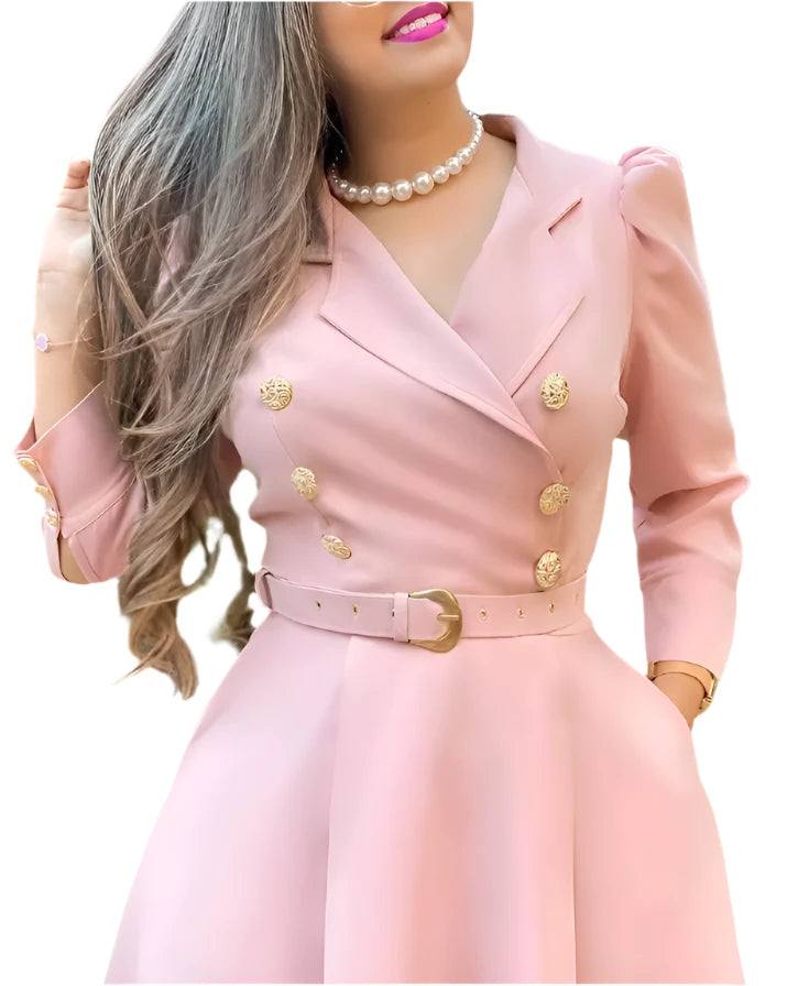 Elegant Puff Blazer Dress